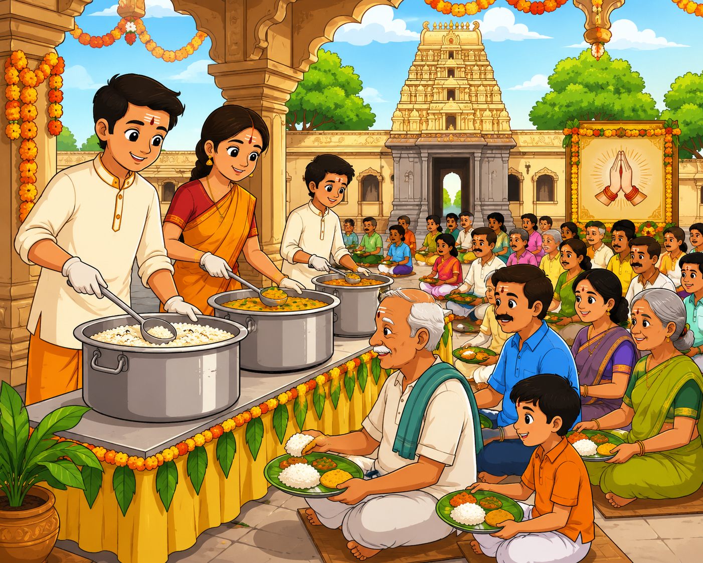 Temple Annadanam Seva